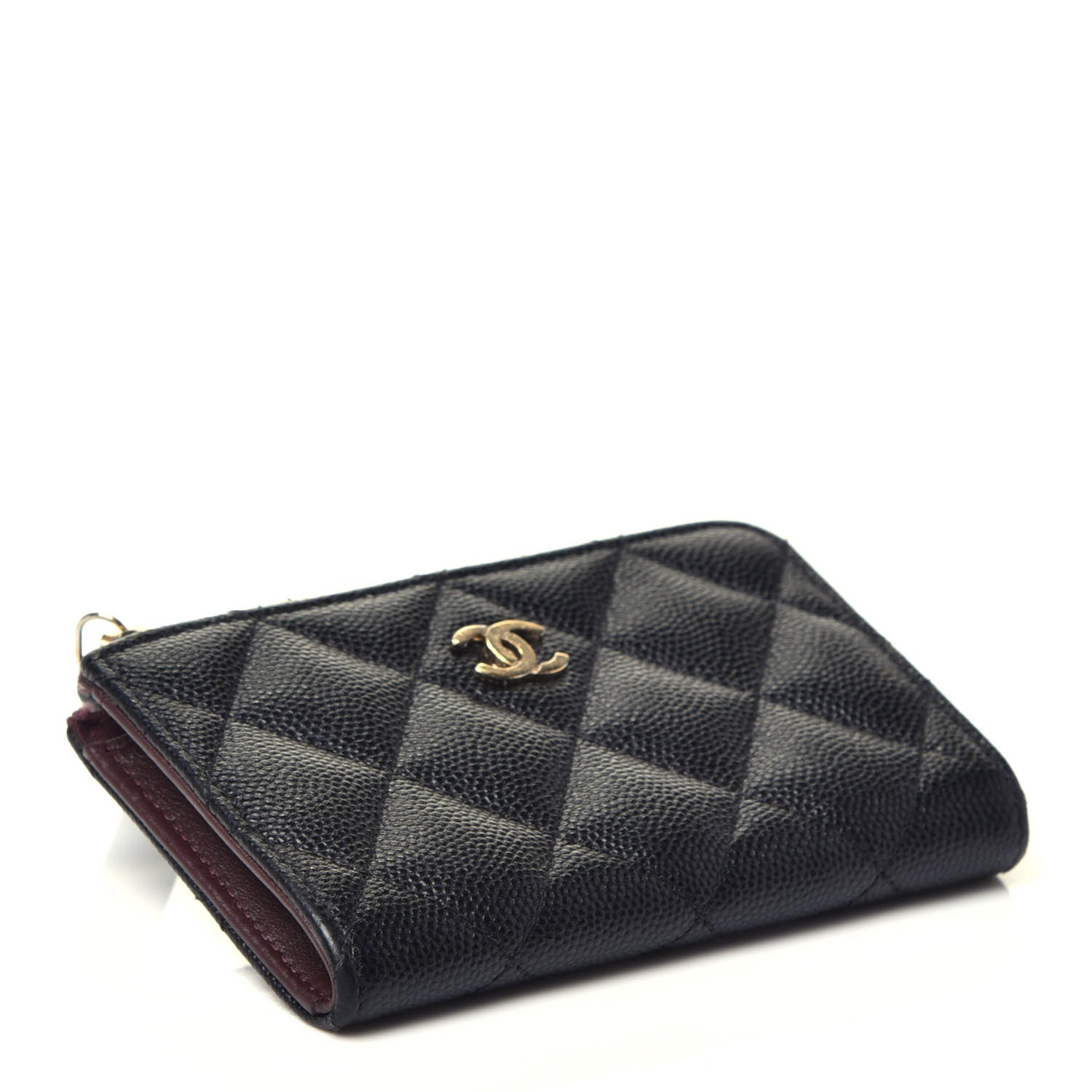 Chanel Caviar Quilted Zipped Key Holder Case Black 4 of 7