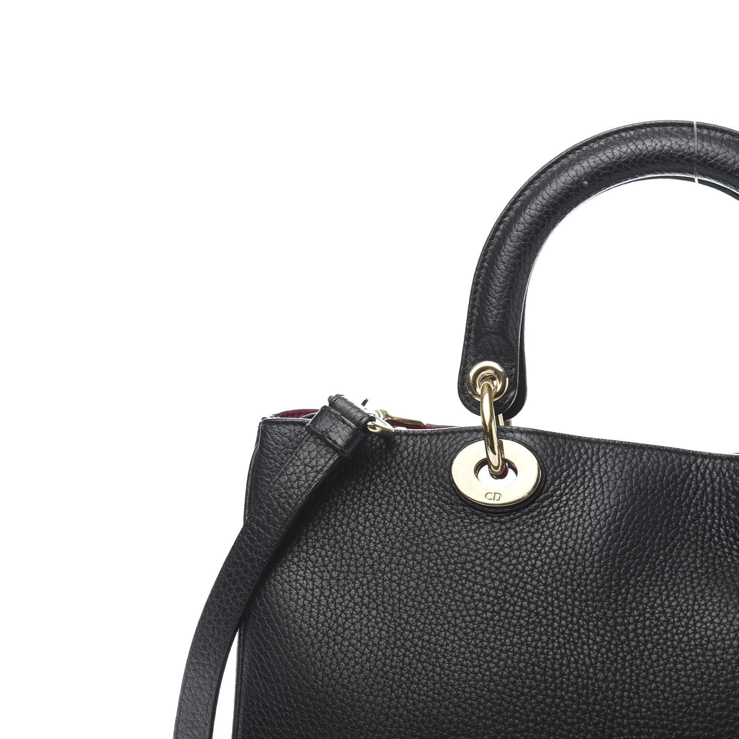 Christian Dior Bullcalf Small Diorissimo Tote Black Rose Indien 15 of 16