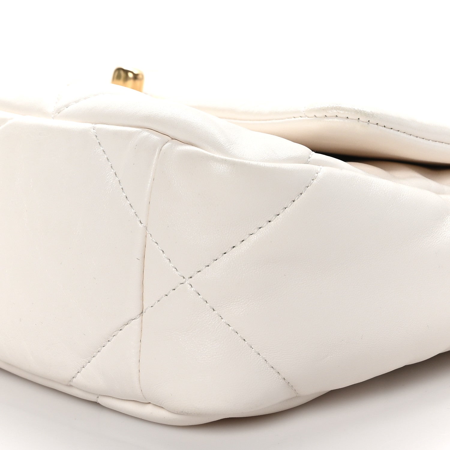 Chanel Lambskin Quilted Medium Chanel 19 Flap White 10 of 10