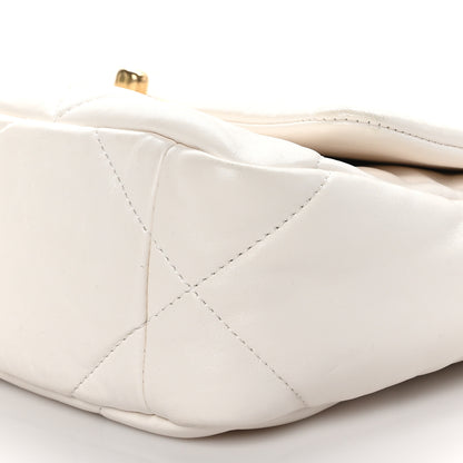Chanel Lambskin Quilted Medium Chanel 19 Flap White 10 of 10