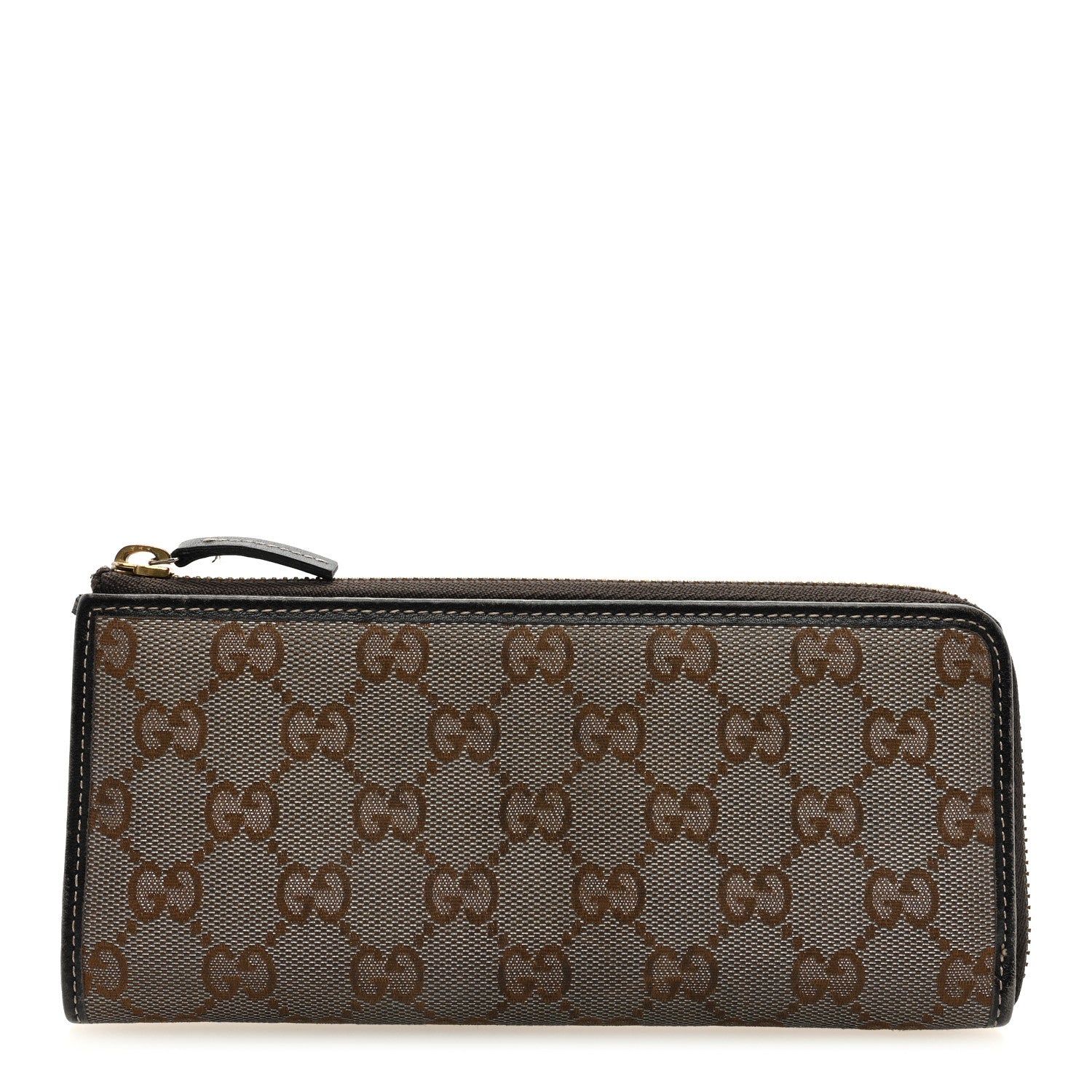 Gucci Metallic Monogram Zip Around Wallet Brown 1 of 6