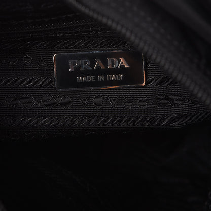 Prada Tessuto Nylon Single Buckle Messenger Bag Black 6 of 7