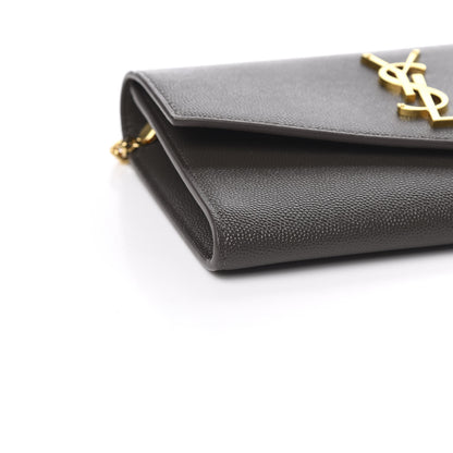 Saint Laurent Grain De Poudre Uptown Chain Wallet Pebble 7 of 10