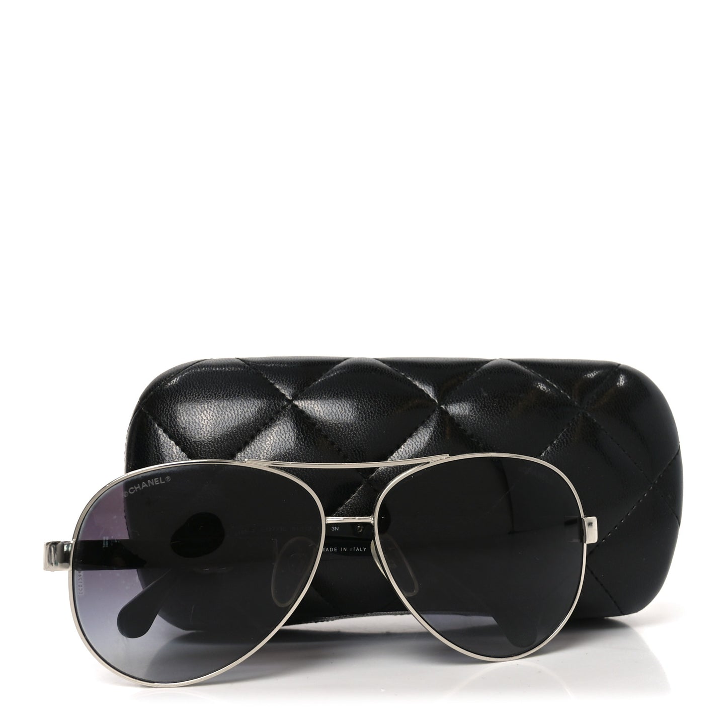 Lambskin Quilted CC 4195-Q Sunglasses Silver