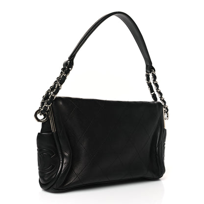 Chanel Lambskin Stitched Small Ultimate Soft Tote Black 3 of 9