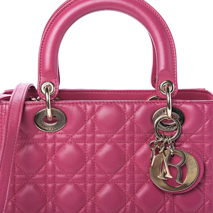 Christian Dior Lambskin Cannage Medium Lady Dior Pink 14 of 14