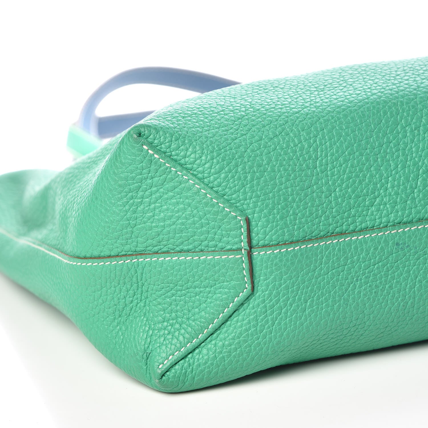 Hermes Taurillon Clemence Double Sens 36 Reversible Tote Menthe Bleu Thalassa 10 of 16