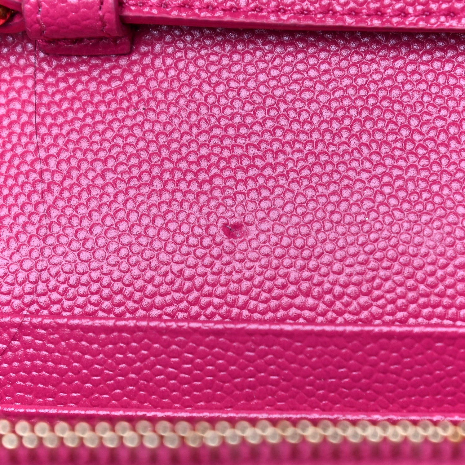 Saint Laurent Grain De Poudre Matelasse Chevron Monogram Chain Wallet Bubblegum 12 of 12