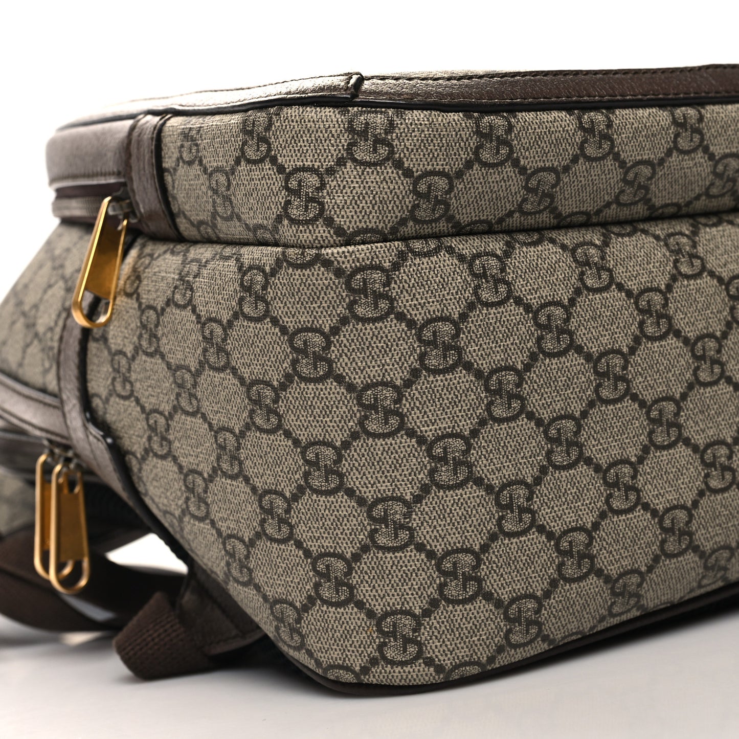 GG Supreme Monogram Medium Ophidia Day Backpack Brown