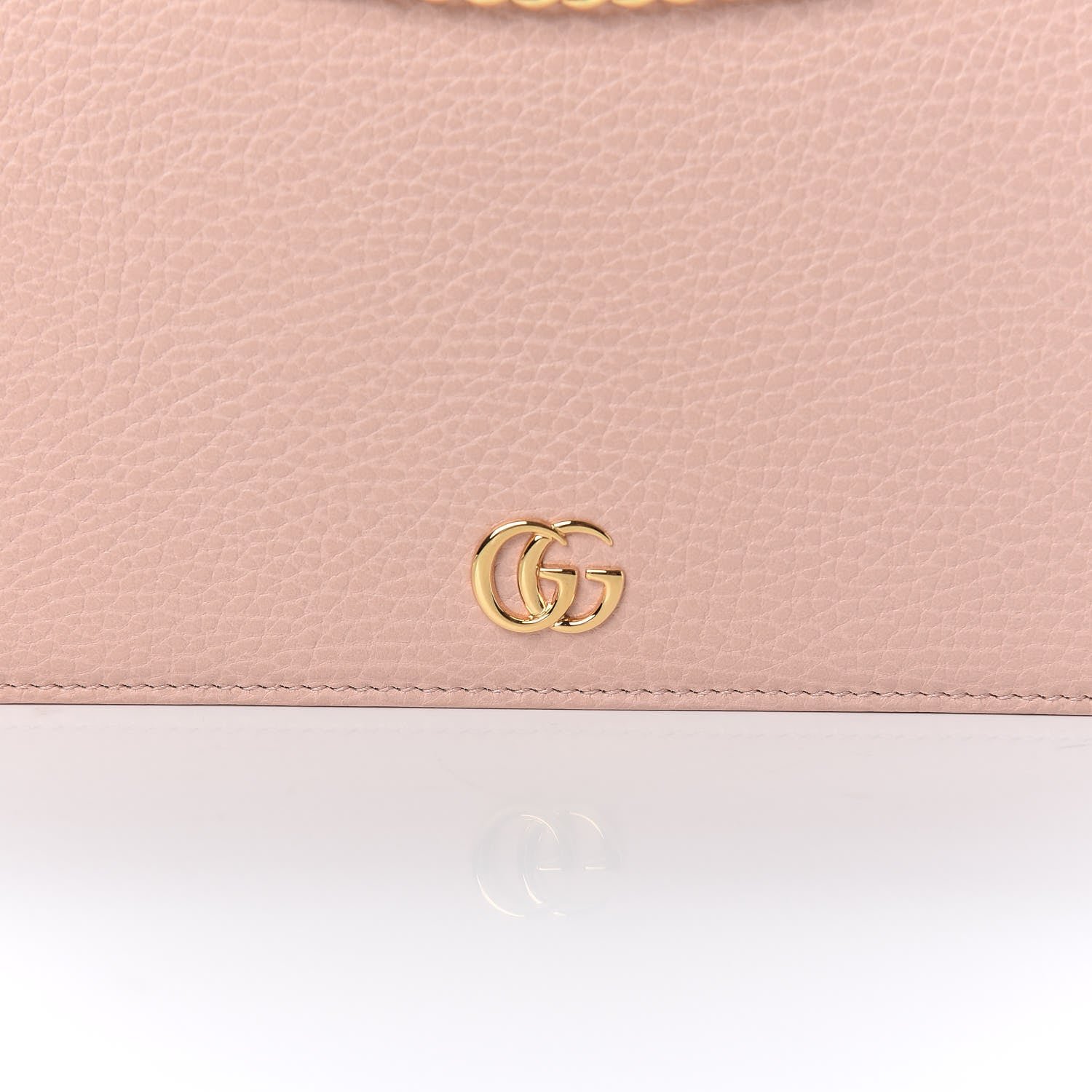 Gucci Dollar Calfskin Mini GG Marmont Chain Wallet Perfect Pink 10 of 10