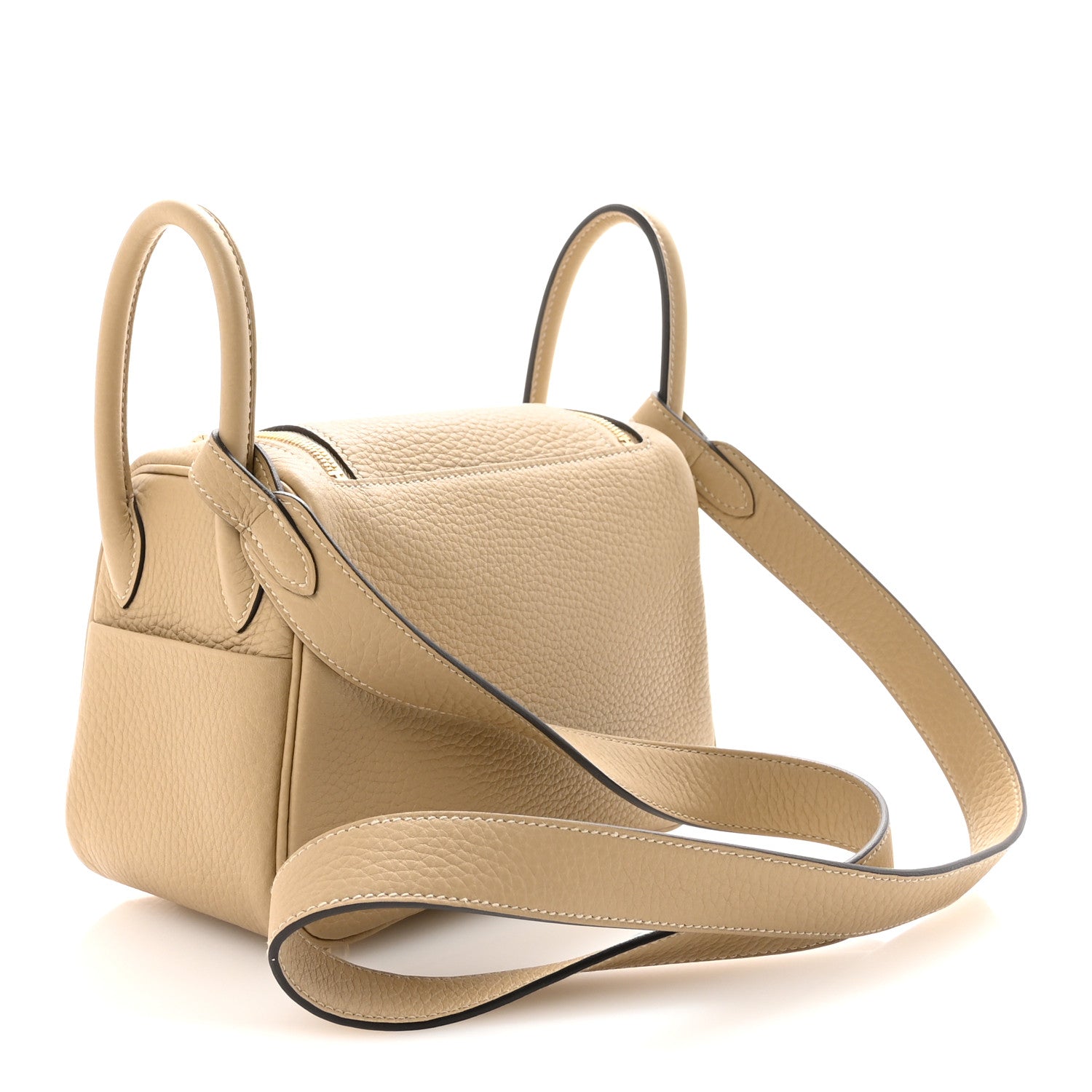 Hermes Taurillon Clemence Verso Mini Lindy 20 Trench Gris Asphalte 3 of 10