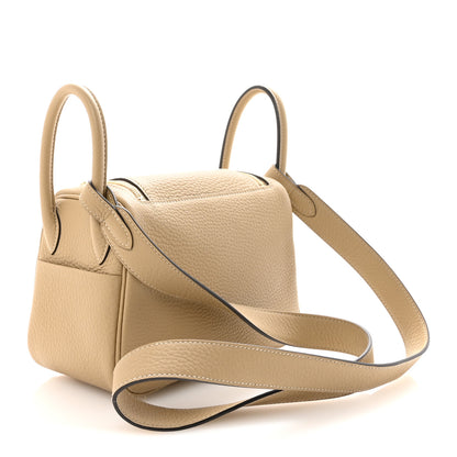 Hermes Taurillon Clemence Verso Mini Lindy 20 Trench Gris Asphalte 3 of 10