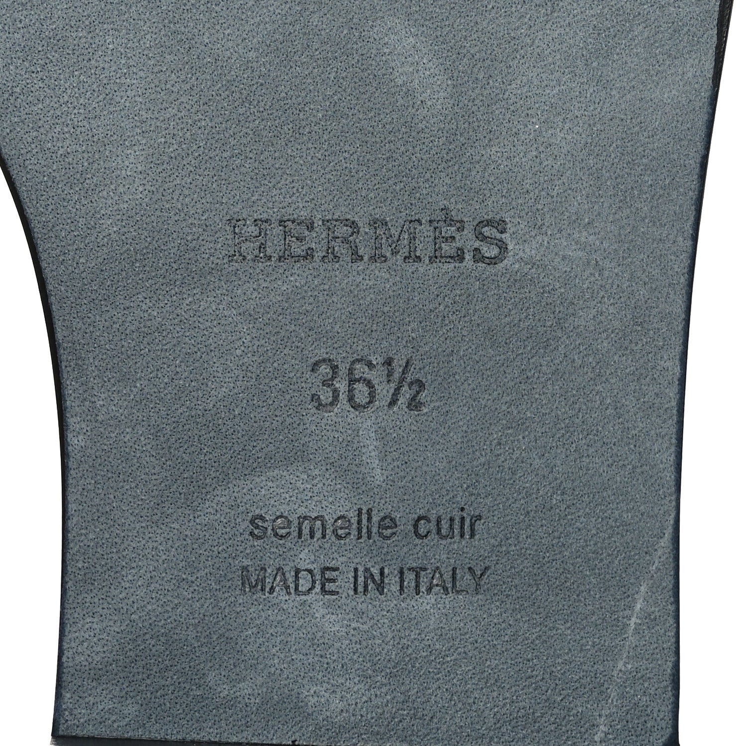Hermes Denim Canvas Oran Sandals 36.5 Bleu Brut 8 of 9