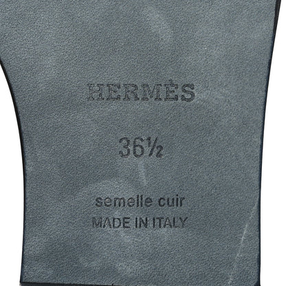 Hermes Denim Canvas Oran Sandals 36.5 Bleu Brut 8 of 9