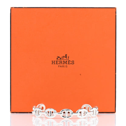 Hermes Sterling Silver MM Chaine d'Ancre Enchainee Cuff Bracelet SH 4 of 4