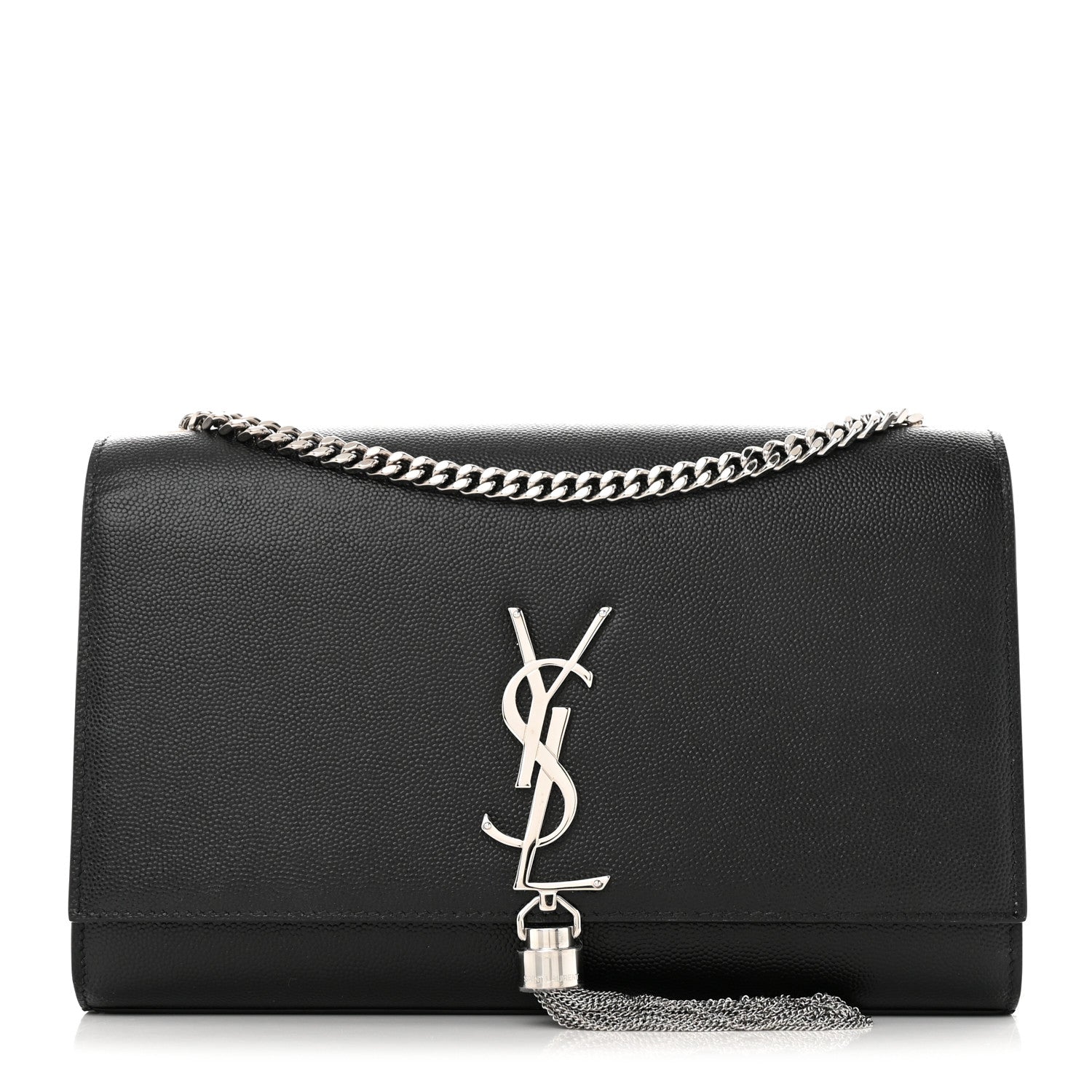 Saint Laurent Smooth Calfskin Medium Classic Monogram Kate Tassel Satchel Black 1 of 11