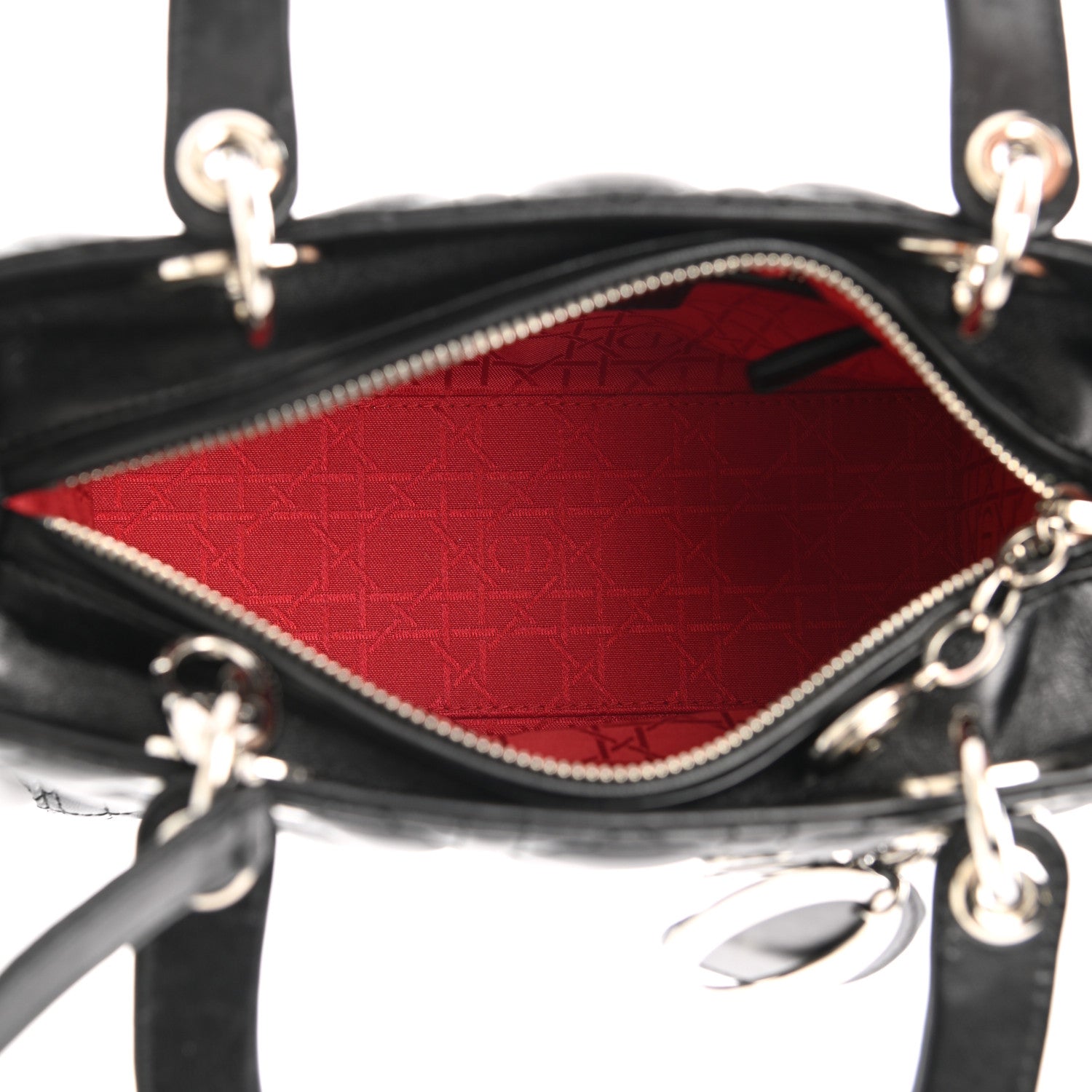 Christian Dior Lambskin Cannage Medium Lady Dior Black 4 of 14