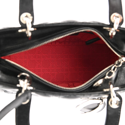 Christian Dior Lambskin Cannage Medium Lady Dior Black 4 of 14