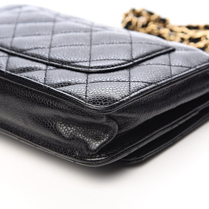 Chanel Caviar Quilted Wallet On Chain WOC Black 14 of 15
