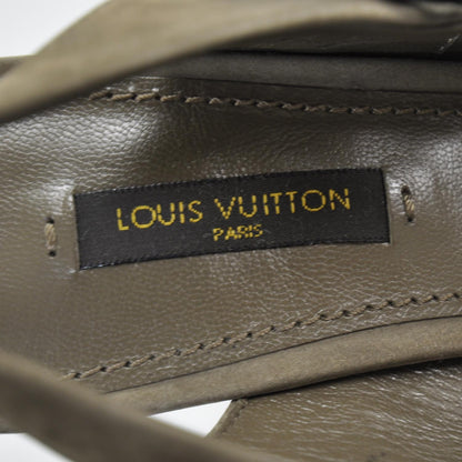 Louis Vuitton Nubuck Calfskin Varennes Sandals 39 Taupe 8 of 9