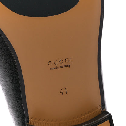 Gucci Goatskin Womens Horsebit Mid-Heel Loafers 41 Black 6 of 9