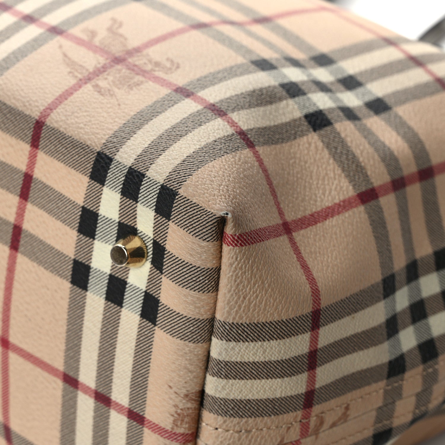 Burberry Haymarket Check Large Nick Tote Chocolate 10 of 11