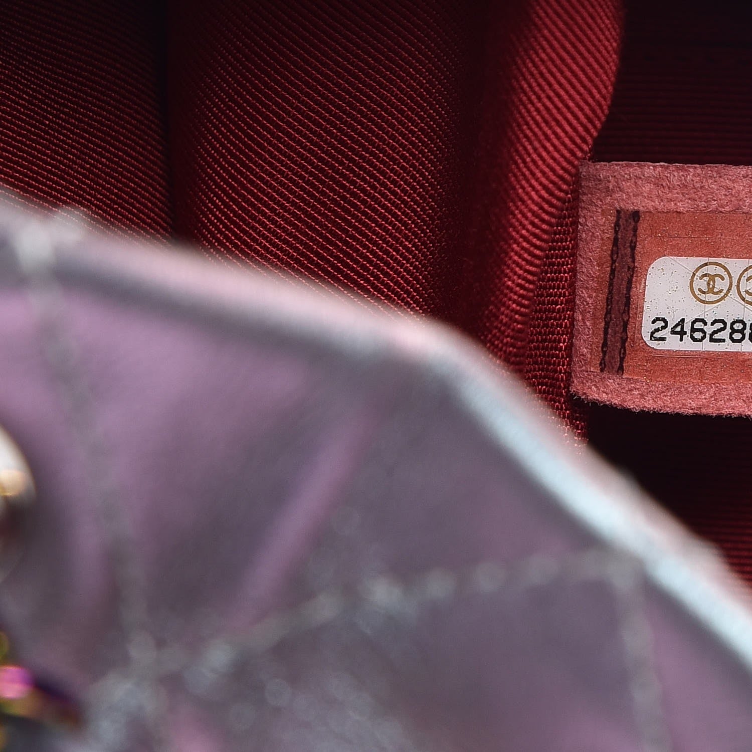 Chanel Iridescent Lambskin Calfskin Quilted Gabrielle Backpack Light Purple 7 of 8
