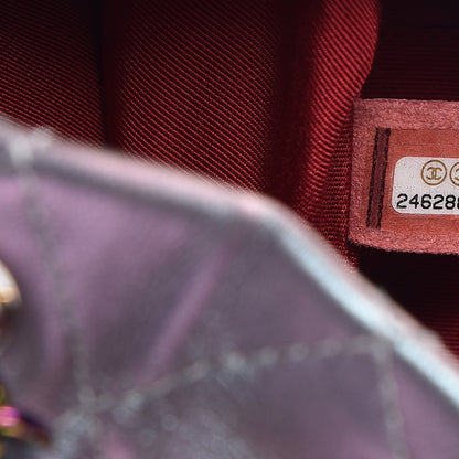 Chanel Iridescent Lambskin Calfskin Quilted Gabrielle Backpack Light Purple 7 of 8