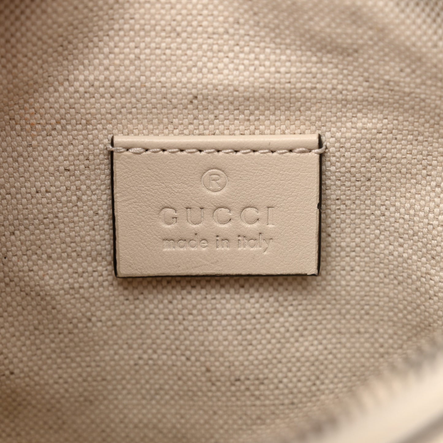 Calfskin GG Tennis Embossed Belt Bag Mystic White