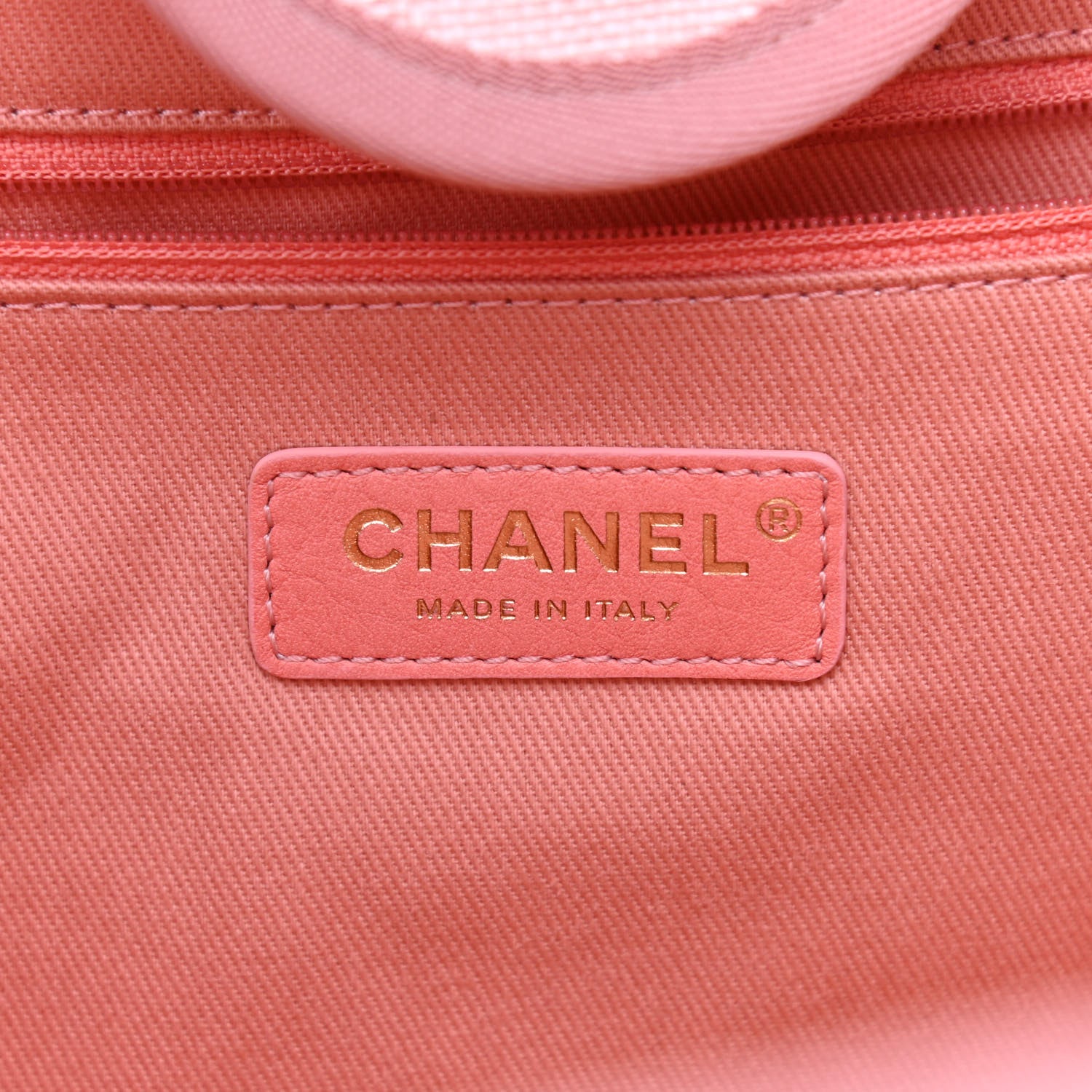 Chanel Mixed Fibers Calfskin Striped Medium Deauville Tote Light Pink 8 of 9
