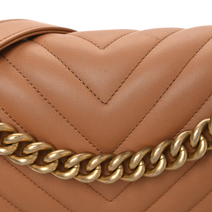 Chanel Calfskin Chevron Quilted Medium Boy Flap Beige 8 of 13