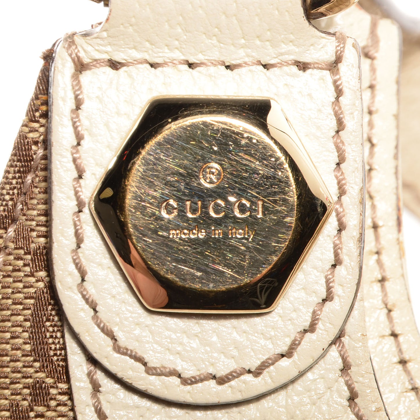 Monogram Charmy Medium Shoulder Bag Off White