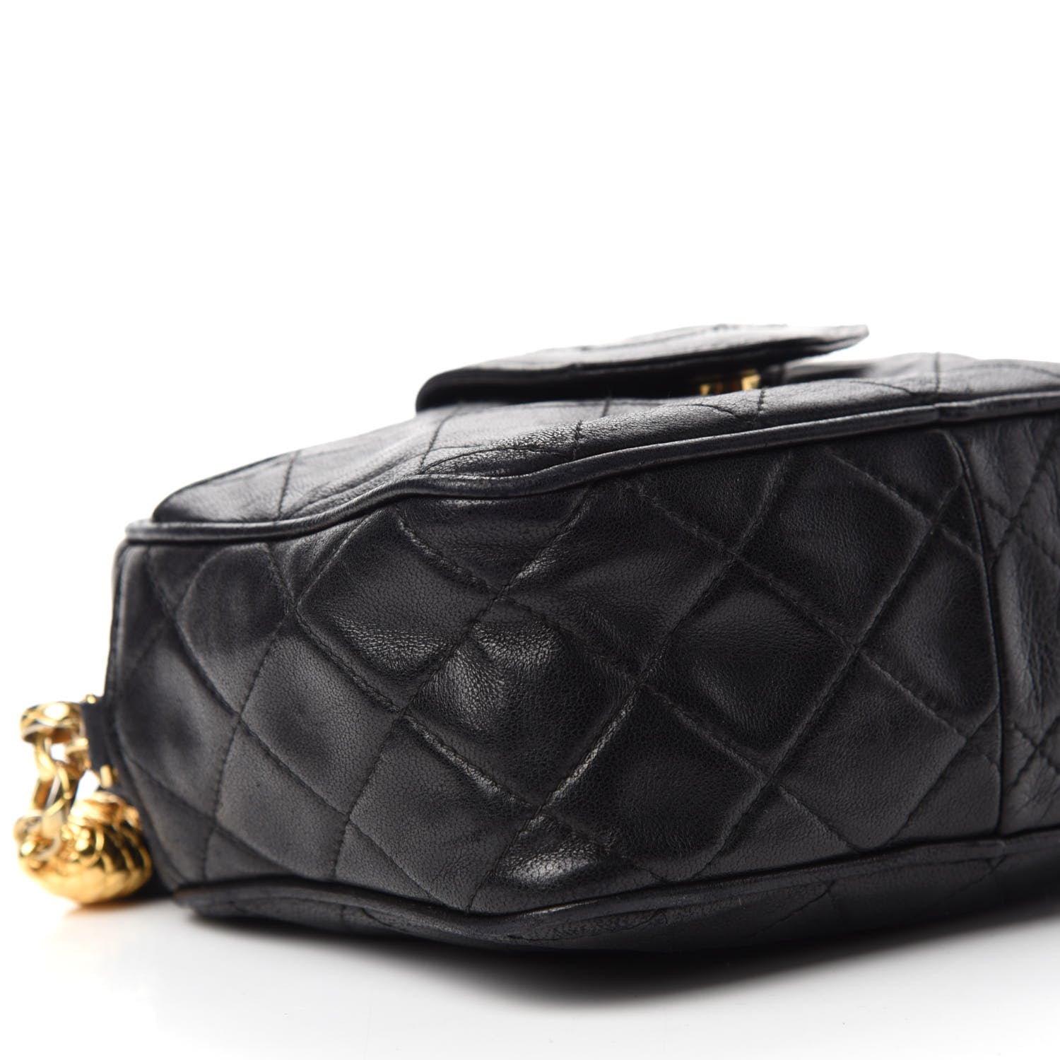 Chanel Lambskin Quilted CC Tassel Camera Bag Black 6 of 11