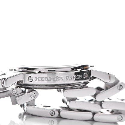 Hermes Stainless Steel 24mm Clipper Quartz Watch Gray 7 of 8