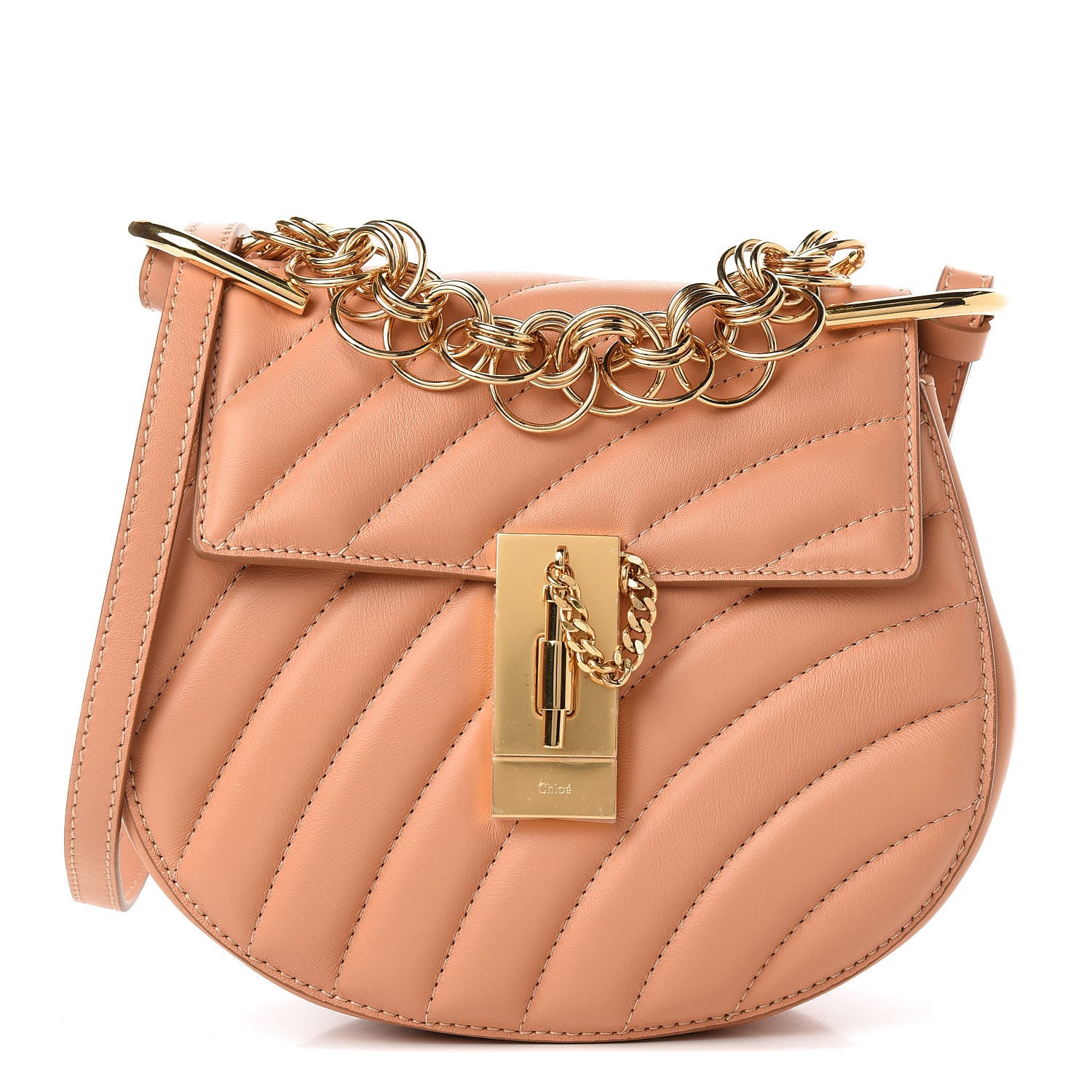 Chloe Calfskin Quilted Mini Drew Bijou Shoulder Bag Blushy Pink 1 of 12