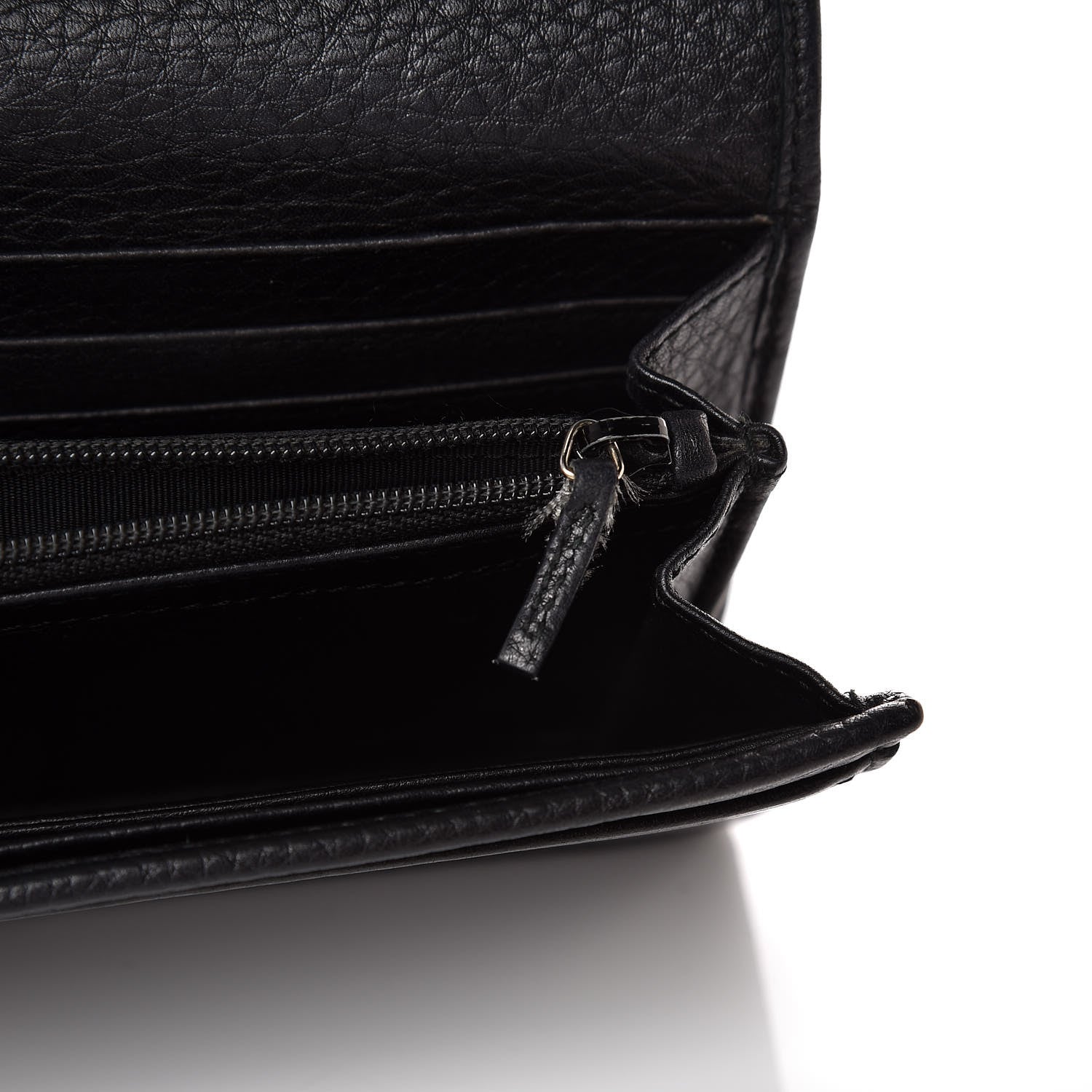 Gucci Pebbled Calfskin Large Soho Continental Wallet Black 8 of 8