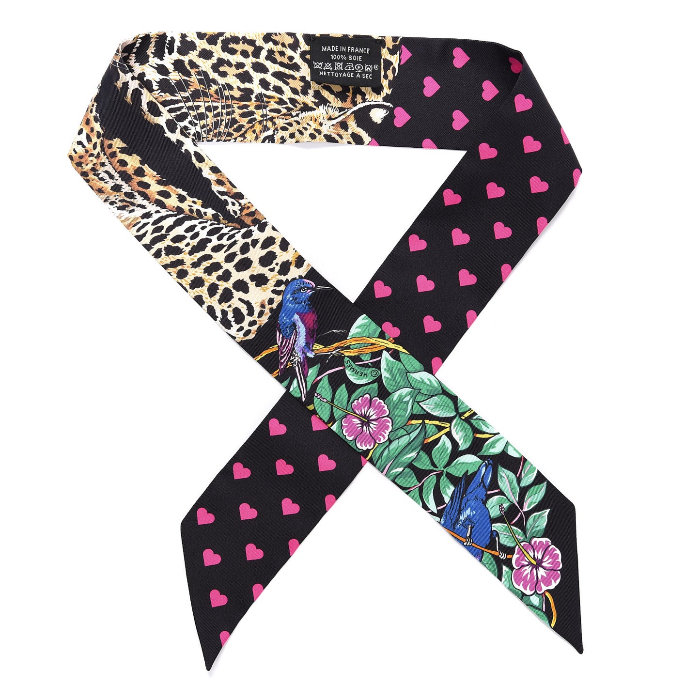 Silk Jungle Love Love Twilly Black Vert Rose Vif