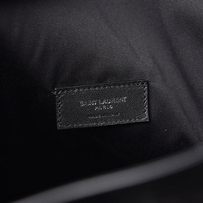 Saint Laurent Linen Canvas Teddy Shopping Bag Black 10 of 13