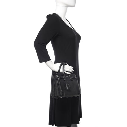Saint Laurent Grained Calfskin Nano Sac De Jour Black 2 of 12