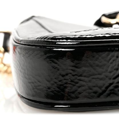 Gucci Crinkled Patent Mini Jackie Notte Bag Black 9 of 10