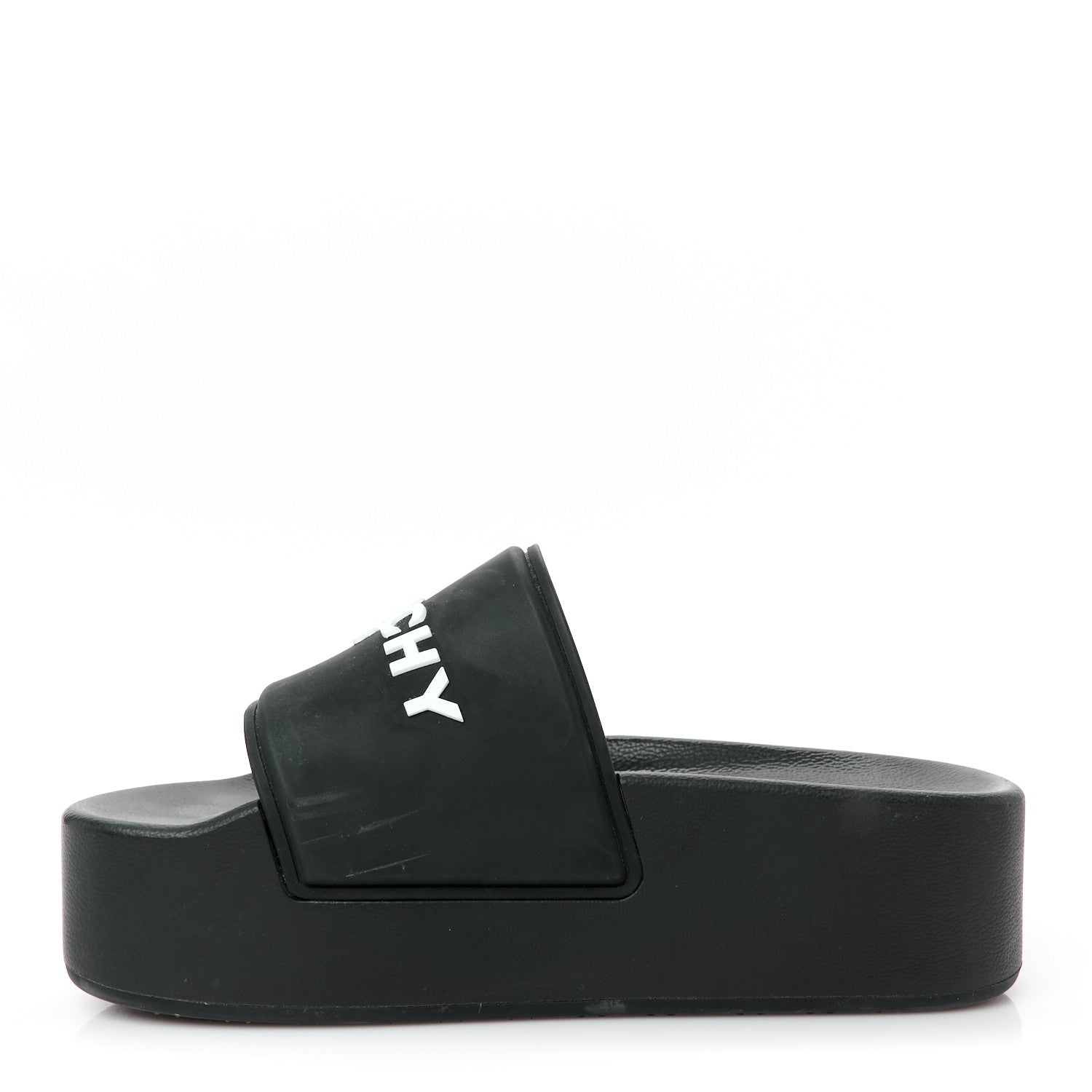 Givenchy Rubber Logo Platform Slides 38 Black 1 of 8
