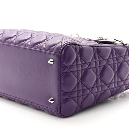 Christian Dior Lambskin Cannage Medium Lady Dior Purple 8 of 8