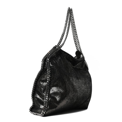 Stella McCartney Chamois Shiny Dotted Small Falabella Tote Ruthenium 3 of 9