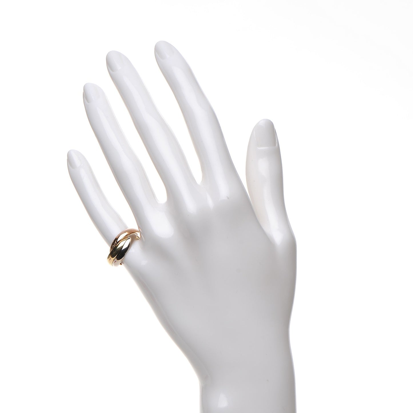 18K Pink Yellow White Gold Small Trinity Ring 49 4.75