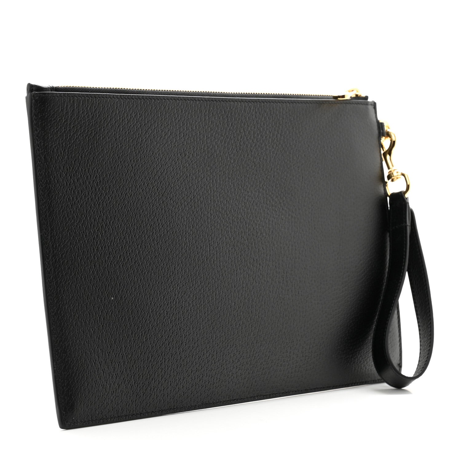 Gucci Calfskin Horsebit 1955 Wristlet Pouch Black 3 of 9