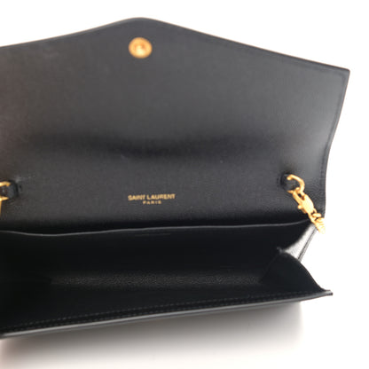 Saint Laurent Grain De Poudre Uptown Chain Wallet Black 7 of 14