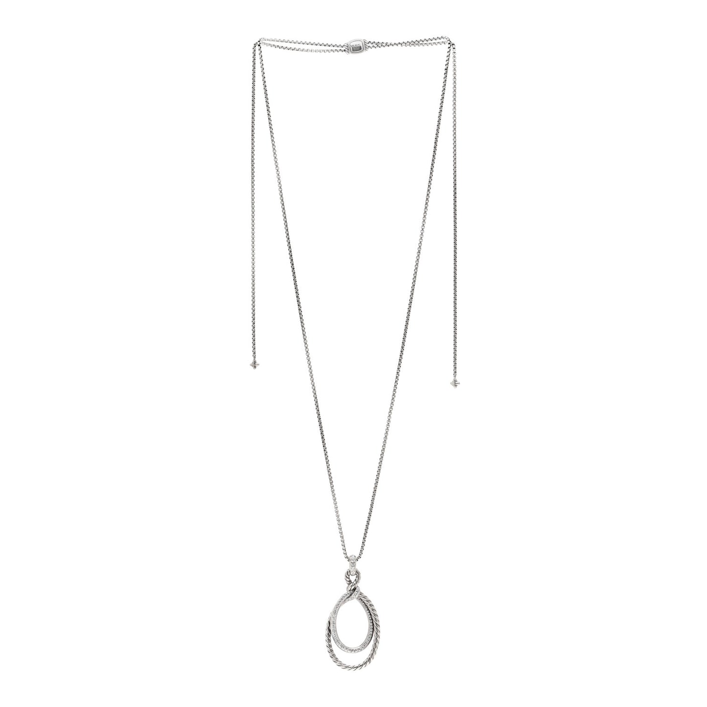 Sterling Silver Diamond Continuance Pendant Necklace