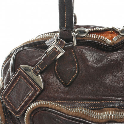 Prada Washed Buffalo Bauletto Moro 3 of 8