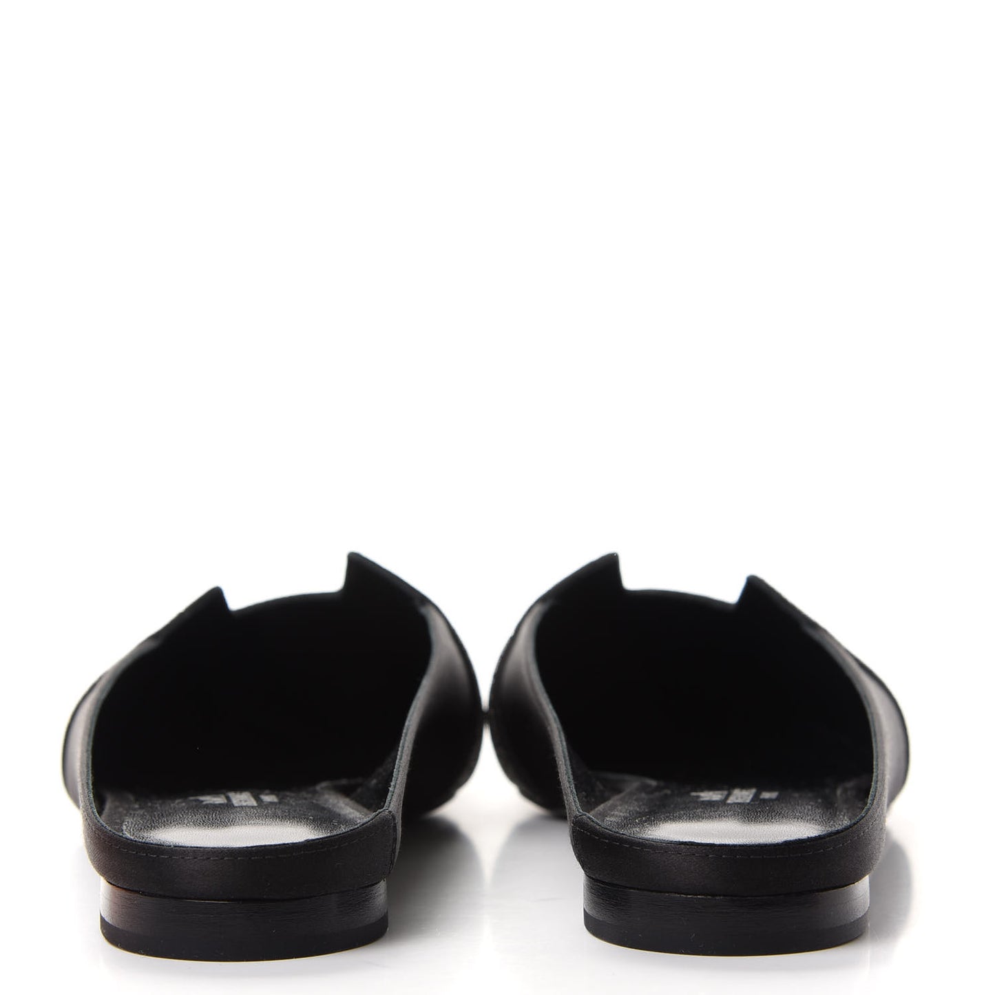 Satin Suede Goatskin Crystal Roxane Mules 37 Black