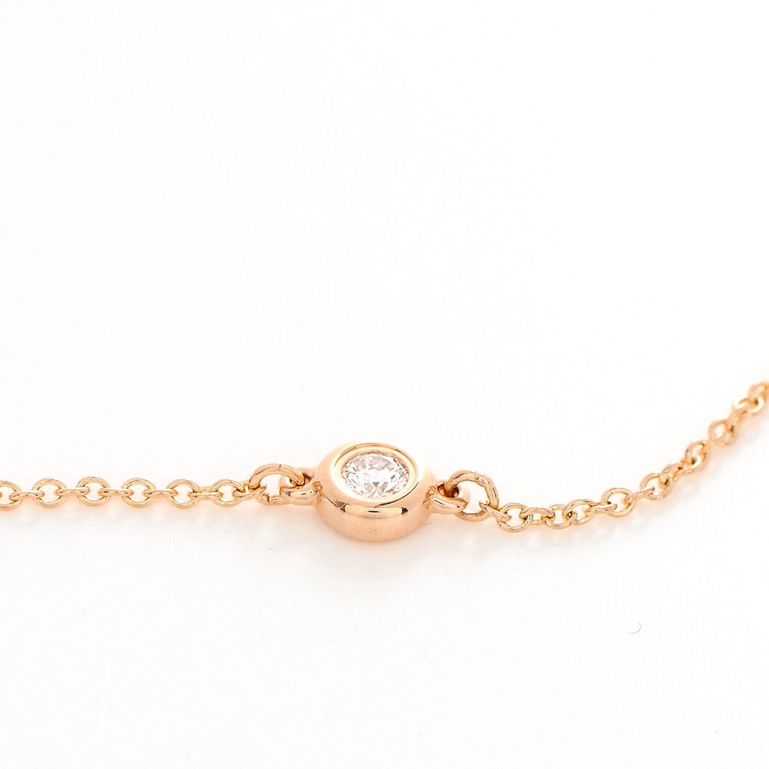 Tiffany 18K Rose Gold Diamond .07ct Elsa Peretti Diamonds by the Yard Bracelet 3 of 6